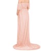 Women's Off Shoulder Ruffle Sleeve Lace Maternity Gown Maxi Photography