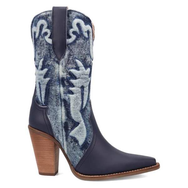 Dingo Womens Tipsy Embroidered Pointed Toe Casual Boots Ankle High