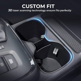 KATORN Center Console Cup Holder Inserts for Honda CRV 2026 2025 2024 2023, Interior Accessories Car Cup Holder for 2023-2026 CR-V, Black