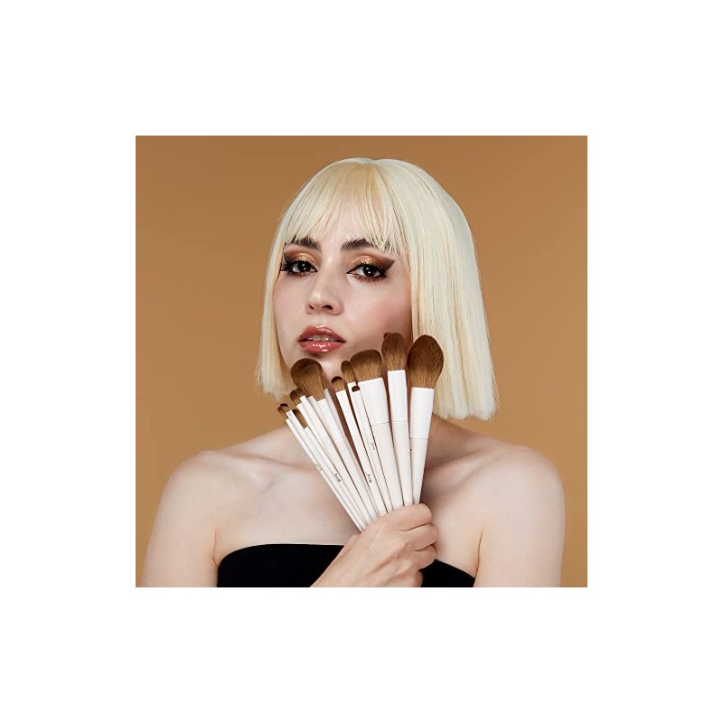 Jessup Set de 14 Brochas para Maquillaje Veganas para Rostro