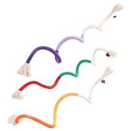 MANGOKKA 3 Pack Cat Toys Chew Ropes, Cotton Rope Cat Toys for Indoor Cats with Refillable Catnip, Handmade Pet Chew Toys for Teeth Cleaning, 27.56 Inches