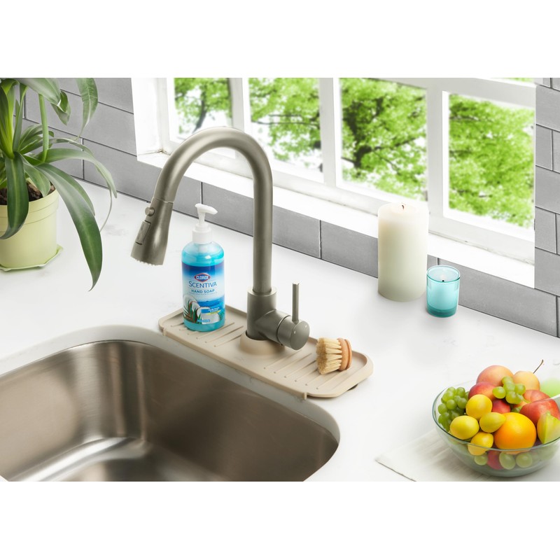 Clorox KeptClean Kitchen Faucet Splash Guard – Easy-to-Install, Water-Resistant Protection