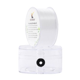 KONMAY Clear Fishing Line with Case, 0.3 mm/300 Metres Monofilament Nylon Thread, Strong Nylon Line, Transparent Fishing Line, Ultra Thin Tear-Resistant Cord for DIY Crafting, Jewellery Crafting,