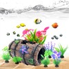 GOFYLIN Fish Tank Decorations kit, Aquarium Decor Starfish Broken Barrel