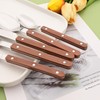 20 Pieces Forged Silverware Set for 4, Stainless Steel Wooden