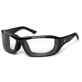 7 EYE DERBY Blue Light Blocking Computer Glasses, 100% UVA + UVB Protection, Glossy Black Frame/BlueByrd Clear Computer Lenses