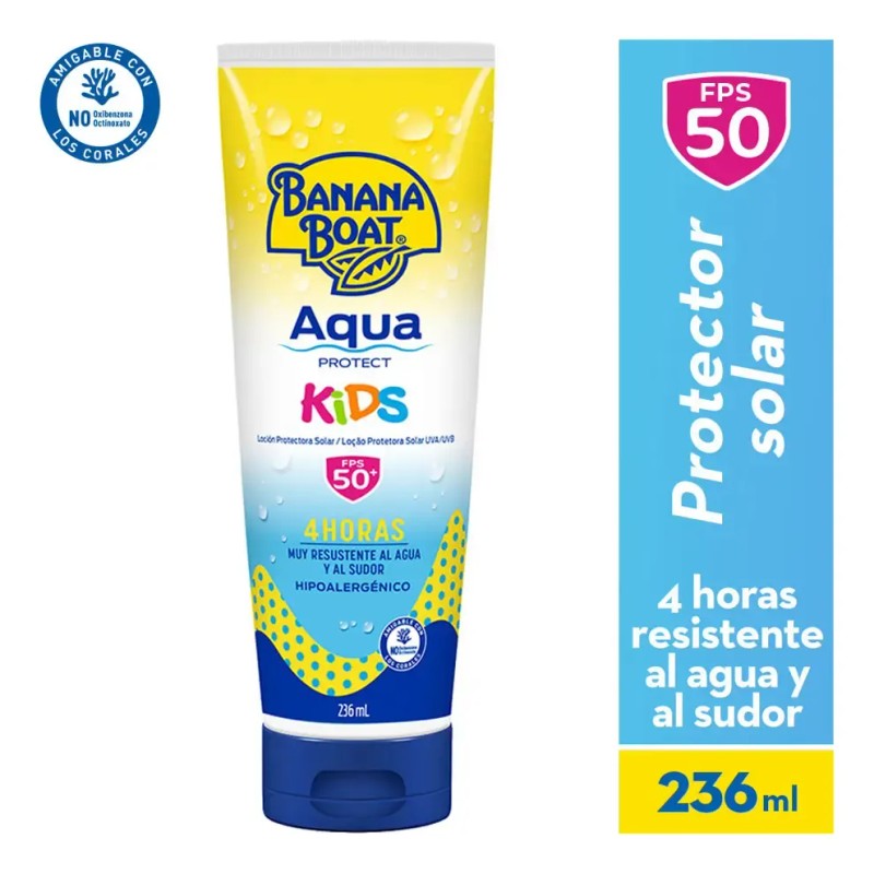 Protector Solar Banana Boat Aqua Protect Kids 50+ FPS Loción
