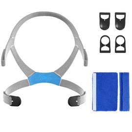 AirFit F40 CPAP Headgear Strap with Magnetic Clips and Strap Cover Home Ventilator CPAP Supplies for Resmed Airfit F40 Full Face CPAP Mask Headgear (Standard, Blue)