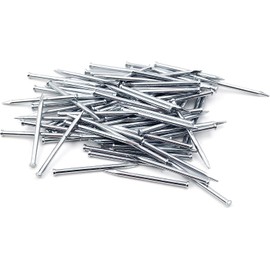 Design61 100 x Steel Nails Skirting Board Pins Nail 1.4 x 20 mm Flat Head Countersunk Head Galvanised