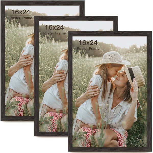 Momentworth 16x24 Frame Set of 3, Natural Wood Grain 16x24