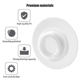 Self Adhesive Telescopic Rod Holder,Mounted-Free Shower Curtain Pole Support,No Drilling Clothes Bar Bracket,Multipurpose Tension Retainer,Non Displacement/Strong Bearing Capacity/Transparent(4pcs)