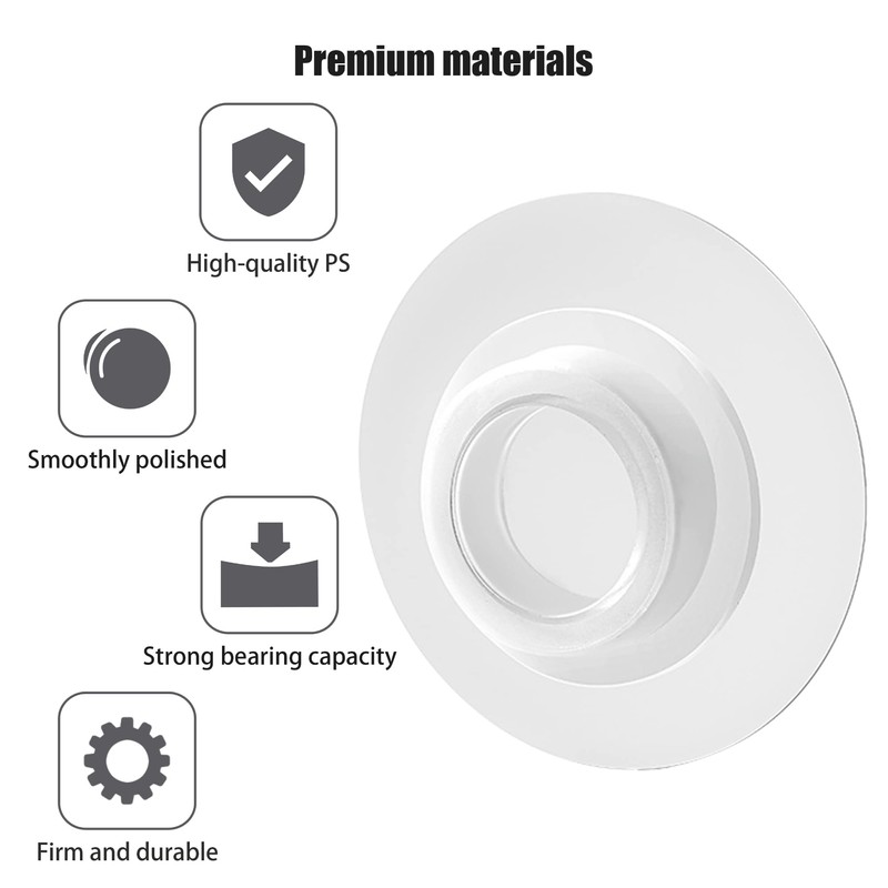 Self Adhesive Telescopic Rod Holder,Mounted-Free Shower Curtain Pole Support,No Drilling