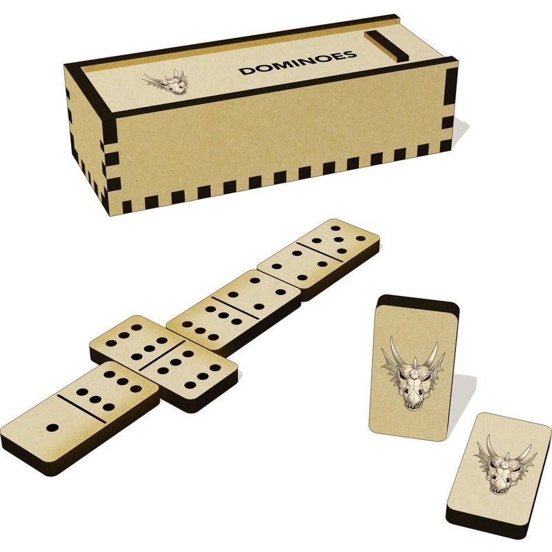 Azeeda 'Dragon Skull' Domino Set & Box (DM00042119)