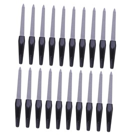 Baluue 20pcs Double-sided Nail Files Handle Manicure Tools for Professional Nail Care Portable Home and Salon Use