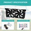 Glvvexa 5.5"(140mm) 12V RV Fridge Ventilation Cooling Fan for Fridge
