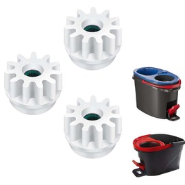 IKOPFLN 3-Piece Spin Mop Replacement Parts, Spin Mop Bucket Clutch Bearing Gear Sprocket Replacement, Compatible with Oce dar, One Way Bearing Pinion Pedal Repair Replacement for Vileda and More