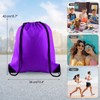 PLULON 2Pcs Drawstring Bags Bulk Purple Drawstring Backpack String Backpack