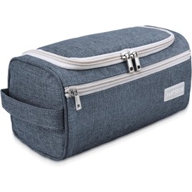 emissary Travel Toiletry Bag for Men and Women, Dopp Kit for Men, Bathroom Bag, Mens Travel Bag Hanging Toiletry Organizer for Traveling (Dark Blue)