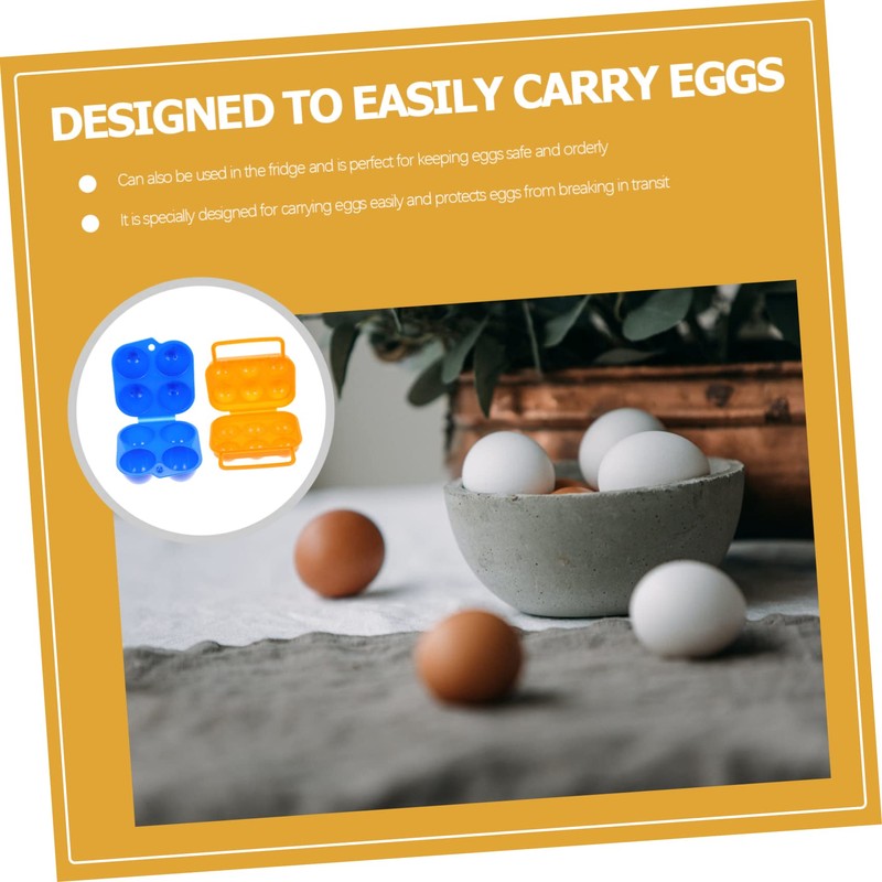 Operitacx Pack of 2 Egg Storage Boxes Practical Labels Portable