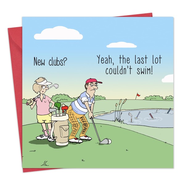 Twizler Funny Card Golfer – Blank Card - Funny Card Birthday – Humorous Birthday Cards – Funny Birthday Card Men – Funny Birthday Card Women – Anniversary Card – Retirement Card – Fathers Day Card