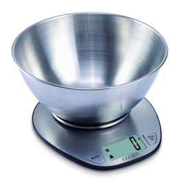 EXZACT Electronic Kitchen Scale with a Mixing Bowl Stainless Steel -Digital Baking Scale - Food Scale - Support Imperial and Metric Switch - Capacity Max 5kgs