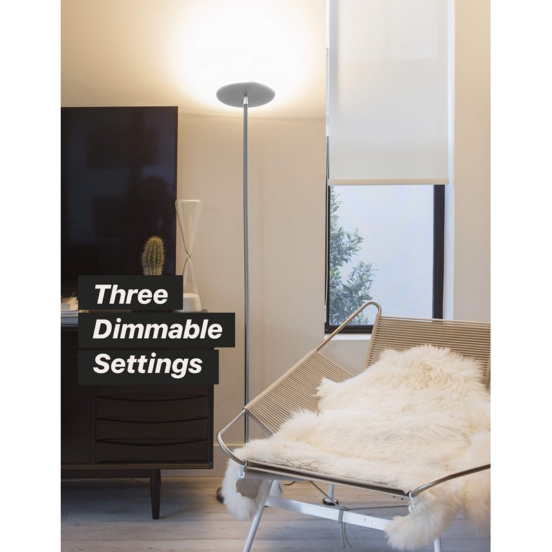 Brightech Sky LED Floor lamp, Torchiere Super Bright Floor Lamp