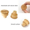 Rattan Drawer Pulls 12pcs, Boho Drawer Wooden Knobs Round for