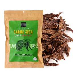 People’s Choice Beef Jerky – Carne Seca – Limón Con Chile – 16g Protein – Sugar Free, Zero Carb, Keto Friendly – Dry Texture – Made in USA – 1 Pound (16 oz) Bag