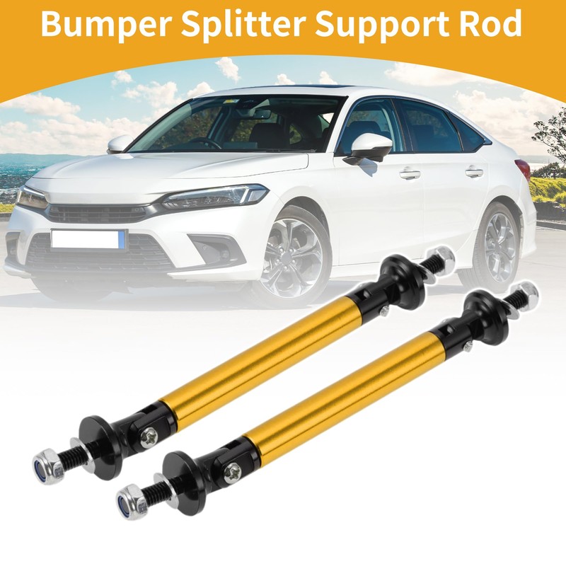 Partuto 2pcs 75mm/2.95in Car Splitter Support Rods Adjustable Front Rear