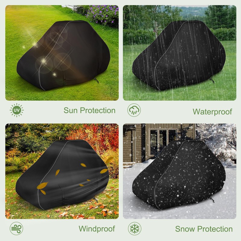 Zenicham Lawn Mower Cover, 600D Waterproof Zero Turn Mower Cover,