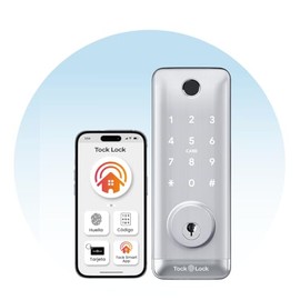 Tock Lock - Cerradura Electrnica Inteligente Wifi para puerta principal exterior  Chapa Digital Elctrica  App, Huella, Cdigo, Tarjeta, Llaves Fsicas  