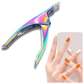 Kalevel Stainless Steel Nail Tips Cutter Fake Nail Tip Trimmer Fake Nail Clipper Nail Art Tool for Practice Beginner Cutter Clipper