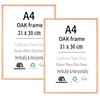 Weikani A4 OAK Wood Picture Frame,2 Pack-21X30cm Wood Photo Frame,Certificate