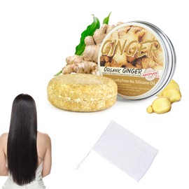 Ginger Shampoo Bar, Ginger Shampoo Soap, Anti Hair Loss Shampoo Soap, Ginger Hair Regrowth Shampoo Bar, Hair Growth Shampoo Bar, Anti-Hair Loss Shampoo Soap, Solid Shampoo Bar, with Foam Soap Net