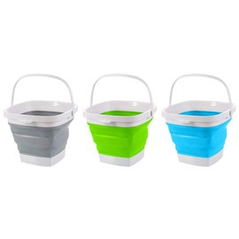 MASO Square Outdoor Collapsible Bucket,Portable Folding Water Container for Kitchen Outdoor Camping Hiking Fishing Office Or Sport 3L 5L 13L