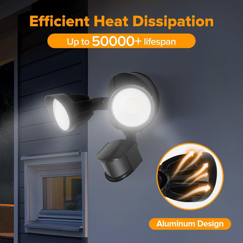 UME LED Security Light Motion Sensor Outdoor Lights, 27W 3000LM,