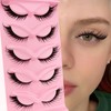 False Eyelashes, Wispy Cat-Eye Eyelashes, Wet Look, Curly, Fox Eye,
