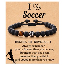 JOGDIAM Soccer Gifts for Boys 8-12, Soccer Stuff Bracelet Accessories Birthday Gifts for Son