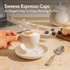 Sweese 2 Ounce Espresso Cups with Saucers, Porcelain Espresso Cups