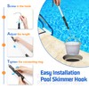 HOICATED Pool Skimmer Hook Skimmer Basket Handle 39.8 Inch Pool