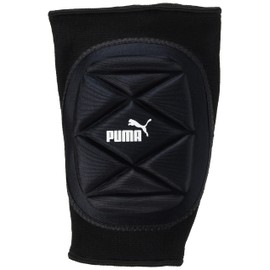 PUMA 030824 Soccer Accessories Knee Guard Pair, 24 Fall/Winter Colors: Black/White (01)