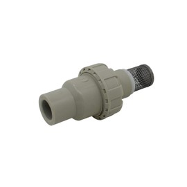 Foot Valve with Suction Basket Ball Check Valve 20 25 32 40 50 63 mm PVC Check Valve Backflow Preventer Check Valve with Intake Filter (Inner Diameter 25 mm)