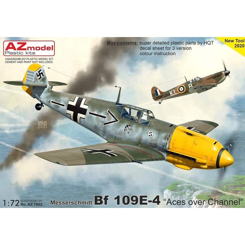 AZ Model AZM7682 1/72 German Air Force Messerschmitt Bf109E-4 Ace
