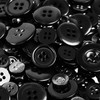 Bememo 600 Pieces Black Assorted Sizes Buttons Round Resin Button