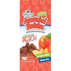 Amazin' Raisin Peach Flavor Infused Raisins 1.3-ounce Bag (Case of 50)