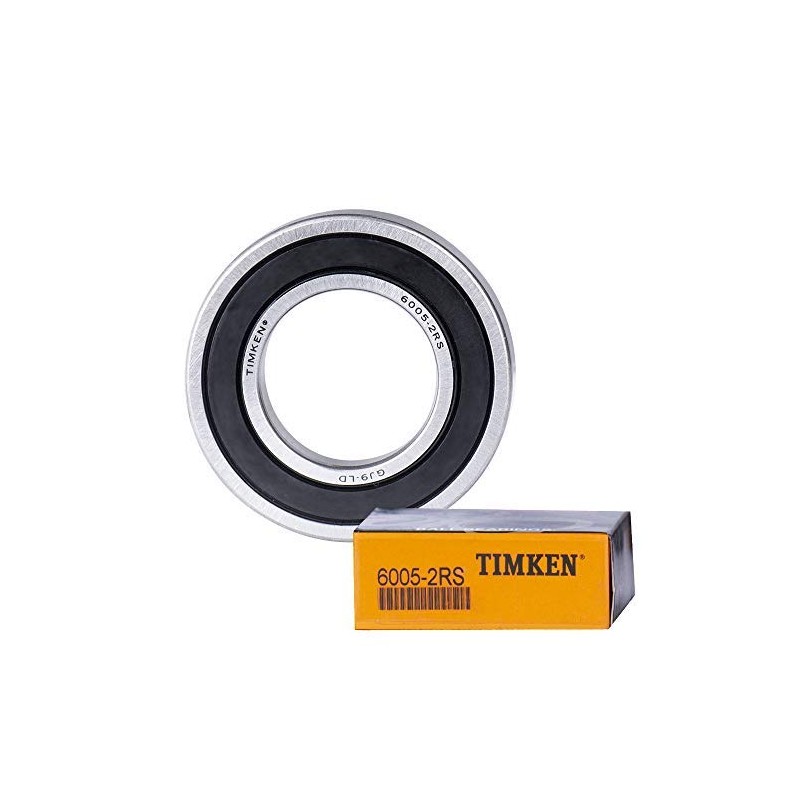 2PACK TIMKEN 6005-2RS Double Rubber Seal Bearings 25x47x12mm, Pre-Lubricated and
