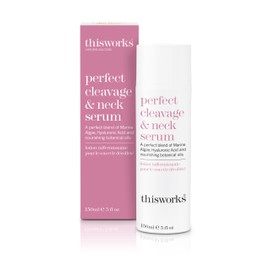 This Works Perfect Cleavage & Neck Serum, 150 ml - Anti Aging Moisturiser for Neck and Décolletage with Marine Algae and Hyaluronic Acid - Youth-Boosting Neck Cream with Nourishing Botanical Oils