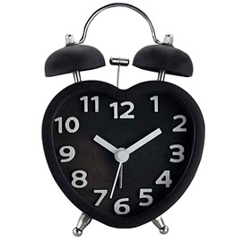 Monique Kids Seniors 3IN 3D Dial Loud Twin Bell Alarm Clock Silent Analog Quartz Nightlight