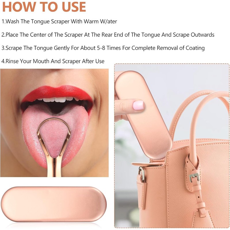 Raspador de Lengua de Acero Inoxidable Set de 3 para