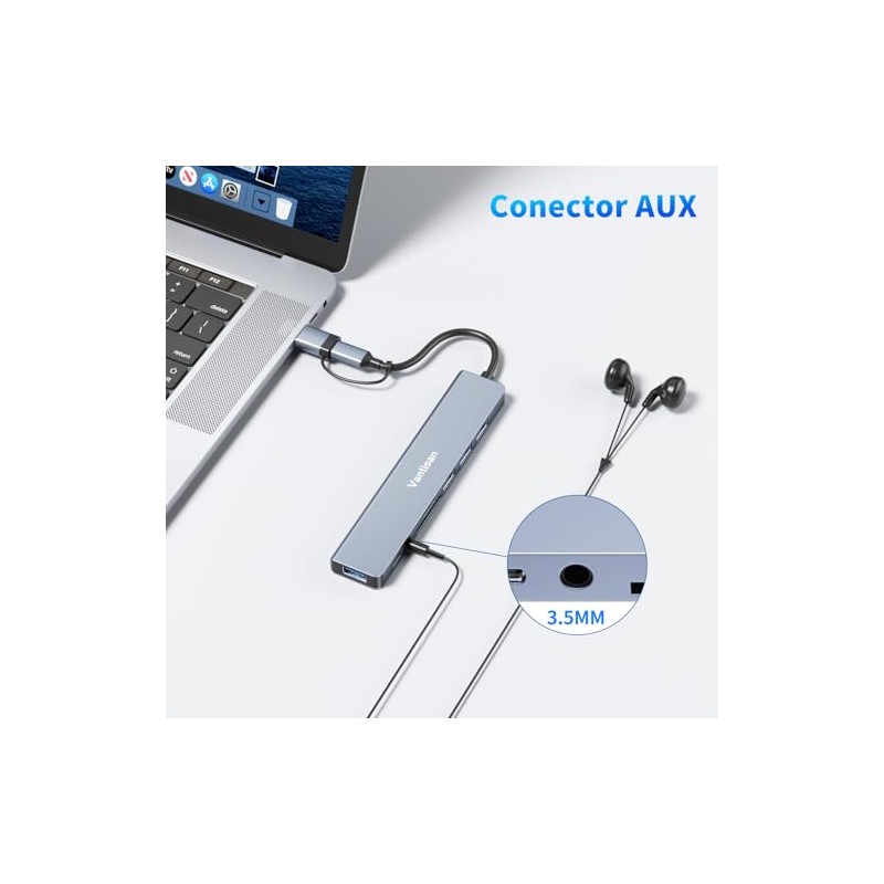vantisan 8 en 1 Adaptador USB C Multipuerto a 1